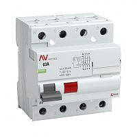 Выключатель дифференциальный (УЗО) DV 4п 25А 500мА тип AC AVERES | код. rccb-4-25-500-ac-av | EKF